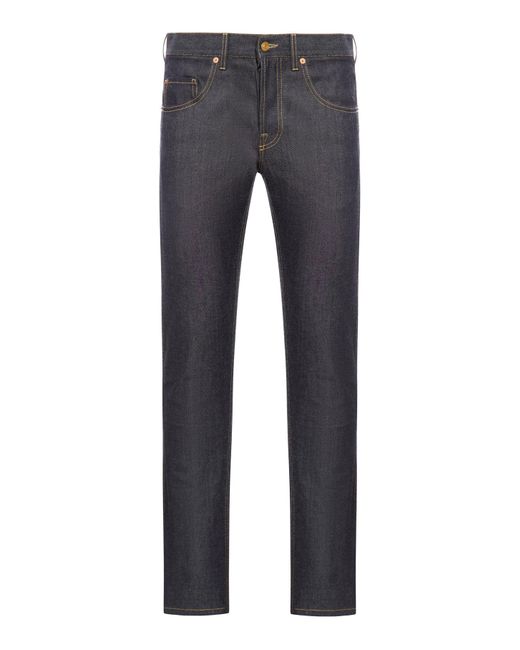 Gucci Blue Tapered Rinsed Denim Pants for men