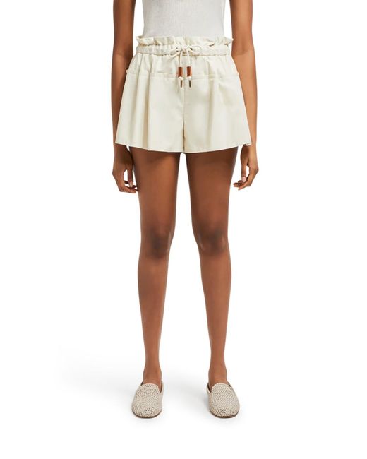 Shorts in twill di Moncler in Natural