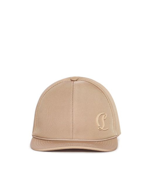 Cappello da baseball mooncrest active di Christian Louboutin in Natural da Uomo