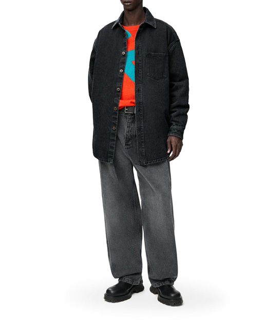 Loewe Blue Denim Anagram Overshirt for men