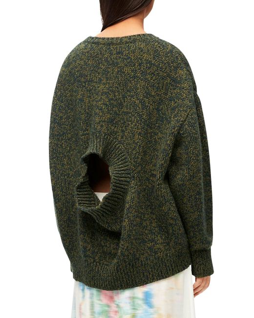Loewe Green Trompe Loeil Sweater