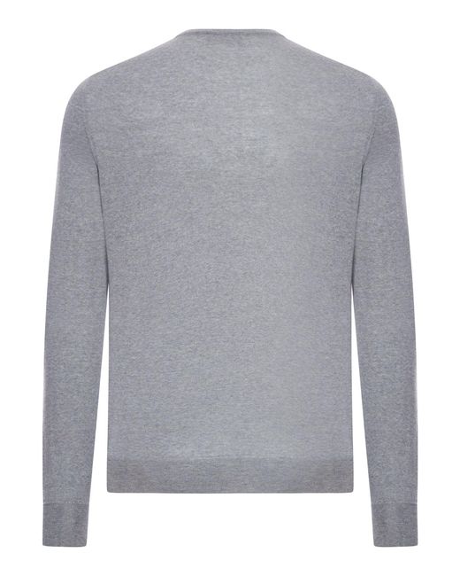 Nome G Gray Crewneck Cashmere Sweater for men