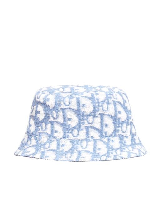 Dior Blue Reversible Toweling Bucket Hat for men