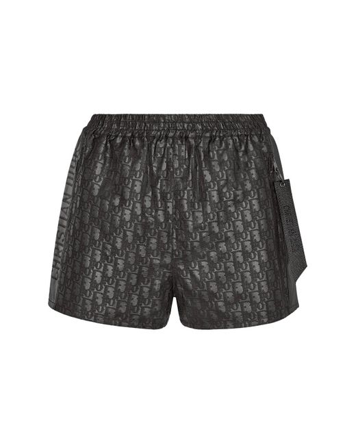Shorts in jacquard di taffetà tecnico nero con motivo Dior Oblique di Dior in Black