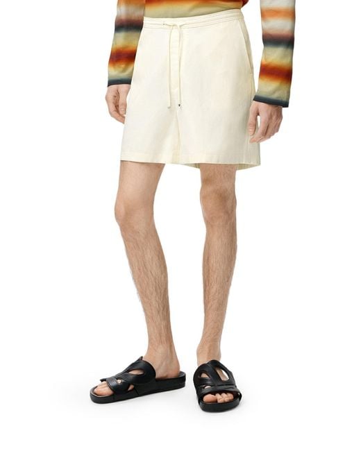 Loewe White X Paula's Ibiza Fluid Lyocell Shorts for men