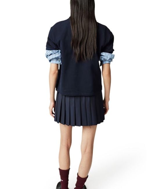 Miu Miu Blue Pleated Batavia Miniskirt