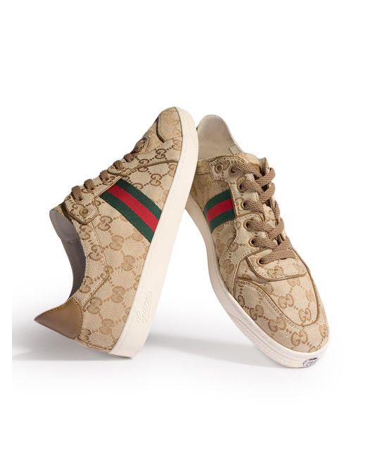 Gucci Natural Low Stretch Gg Sneakers for men