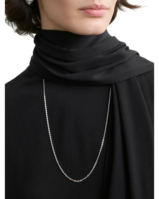 Totême Black Blouse With Draped Scarf