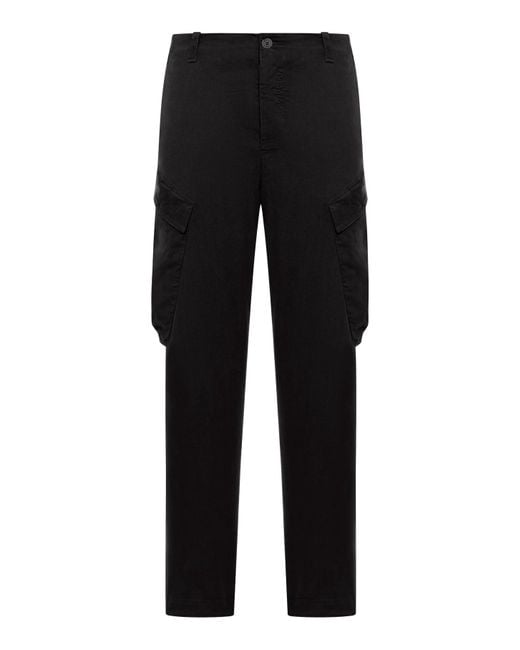 Transit Black Regular Fit Cargo Trousers for men