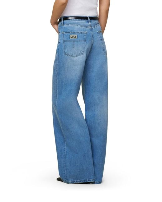 Lois Blue Skater Loose Wide Leg Jeans