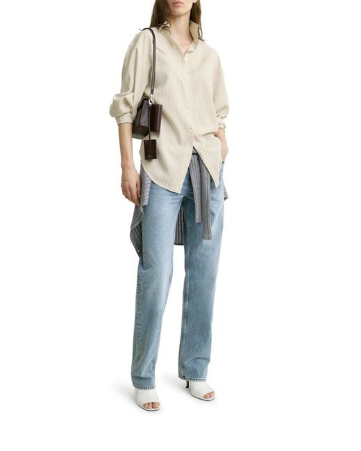 Totême  White Oversized Striped Shirt