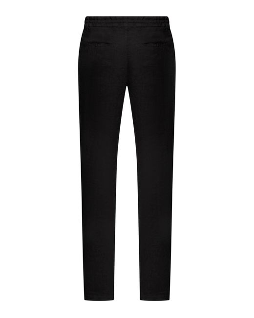 Pantaloni in lino di 120% Lino in Black da Uomo