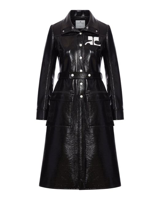 Trench in vinile di Courreges in Black