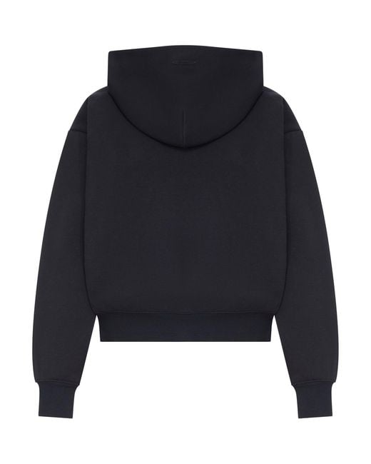 Fear Of God Blue Cotton Blend Hoodie With Logo