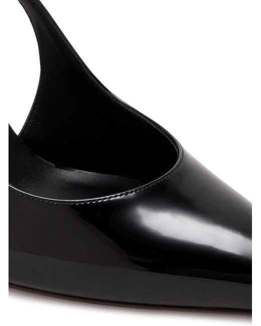 Christian Louboutin Black Miss Z Patent Calfskin Slingback Pumps