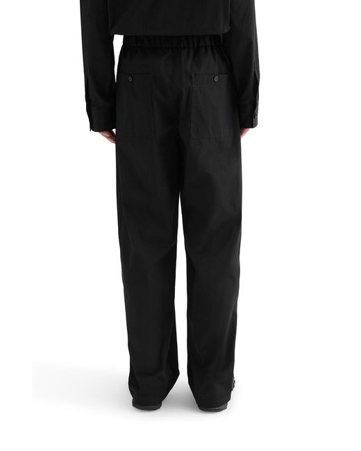 Jil Sander Blue Cotton Poplin Cargo Pants for men