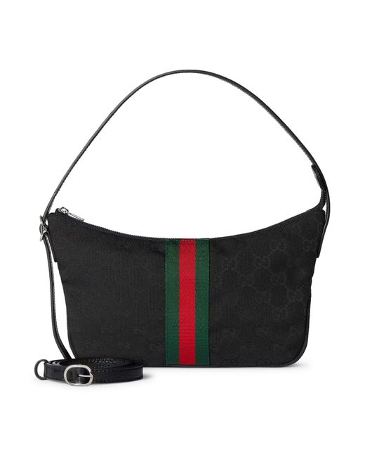 Gucci Black Lunetta Gg Fabric Crossbody Bag for men
