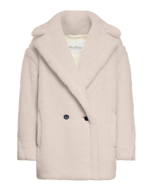 Max Mara Natural Olga Teddy Bear Alpaca Wool Coat