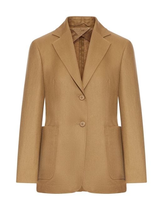 Max Mara Natural Single-Breasted Volonta Jacket