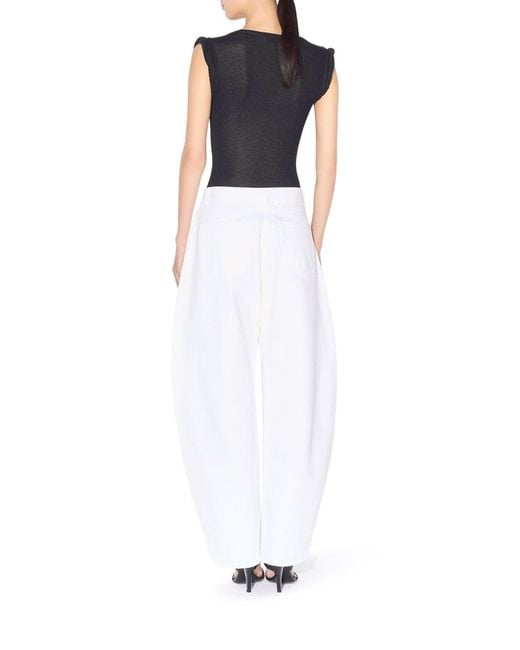 Alaïa White Low-Waisted Rounded Jeans