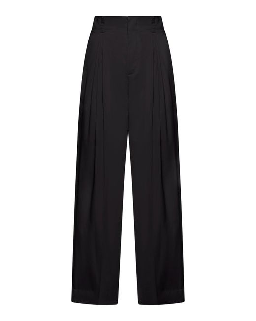 Pantaloni in seta e cotone di Bottega Veneta in Black