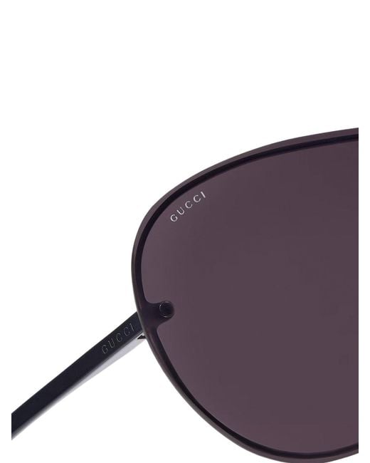 Gucci Gray Sunglasses With Mask Frame