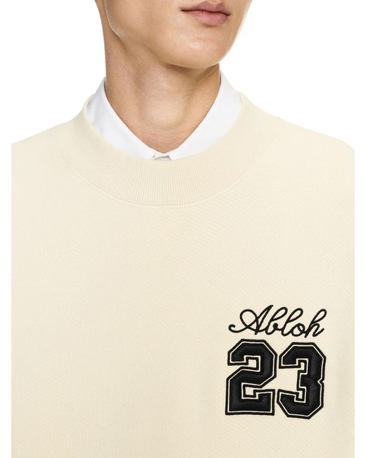 Off-White c/o Virgil Abloh White Skate Crewneck Sweatshirt With 23 Logo for men
