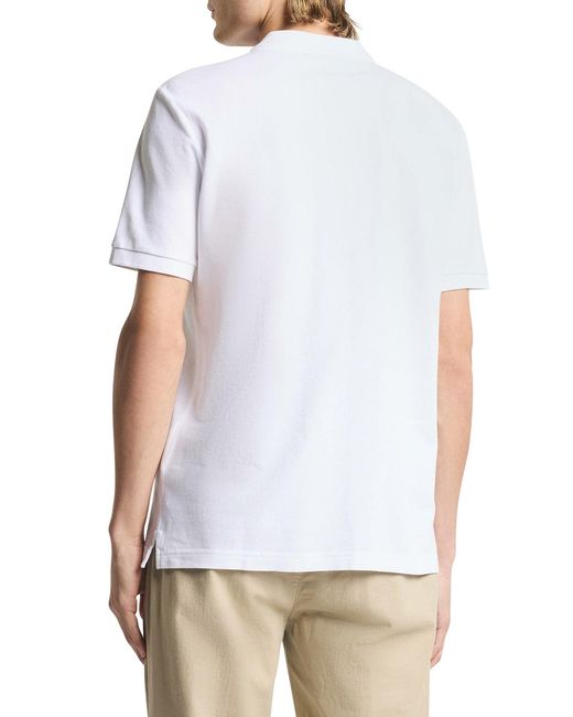 Fay White Cotton Piquet Polo Shirt for men