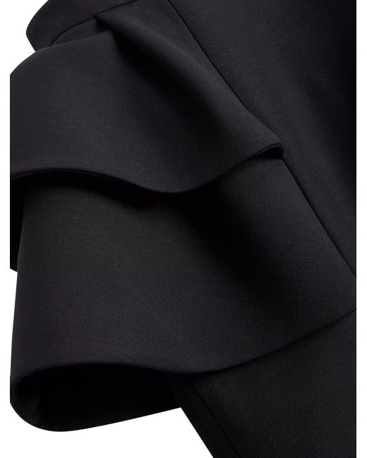 Valentino Garavani Black Crepe Midi Skirt