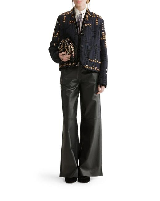 Forte_forte Blue Cropped Jacquard Jacket