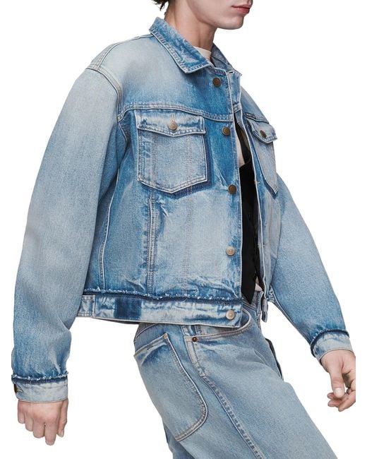 Maison Margiela Blue Cotton Denim Caban for men