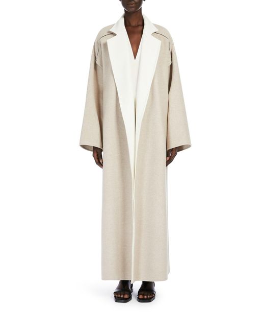 Cappotto in lana e cashmere double-face di Max Mara in White