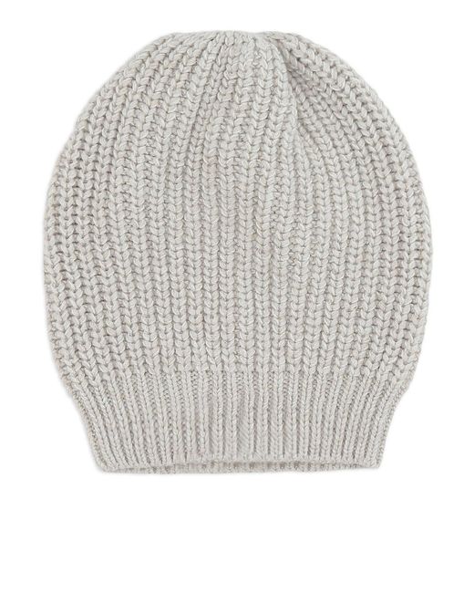 Cappello in cashmere e seta di Brunello Cucinelli in Gray
