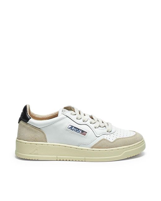 Autry White Medalist Low Sneakers for men