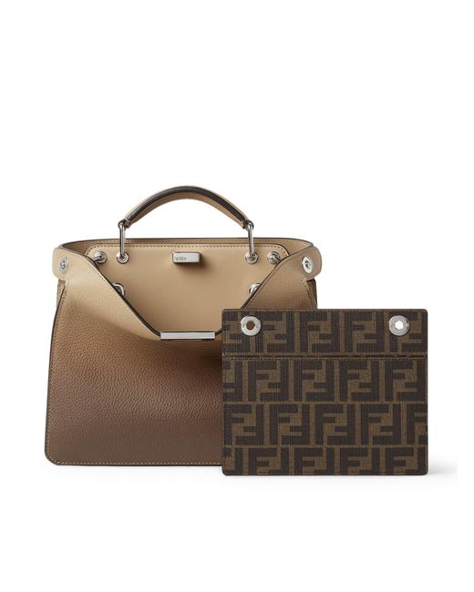 Fendi Brown Peekaboo Iseeu Small Leather Bag for men