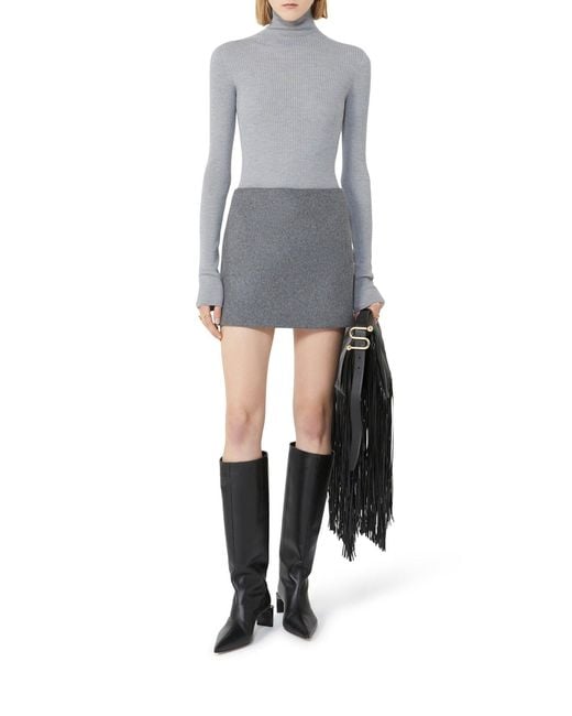 Sportmax Gray Niagara Wool Sweater
