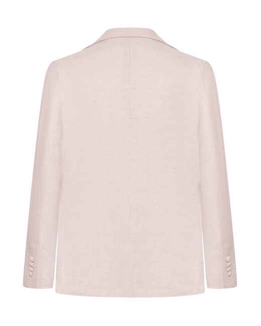 Tagliatore Pink Montecarlo Tailored Linen Jacket for men