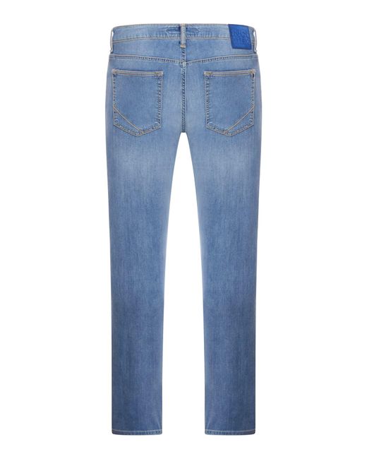 Jeans slim in cotone stretch di Incotex in Blue da Uomo