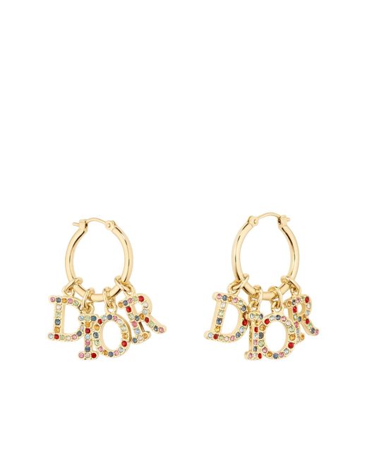 Dior Metallic Dior Letters Earrings