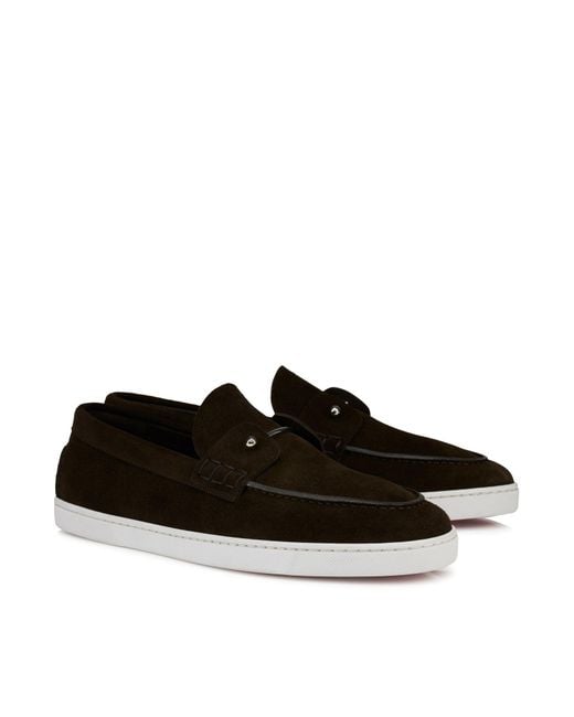 Mocassini chambeliboat in pelle di Christian Louboutin in Black da Uomo