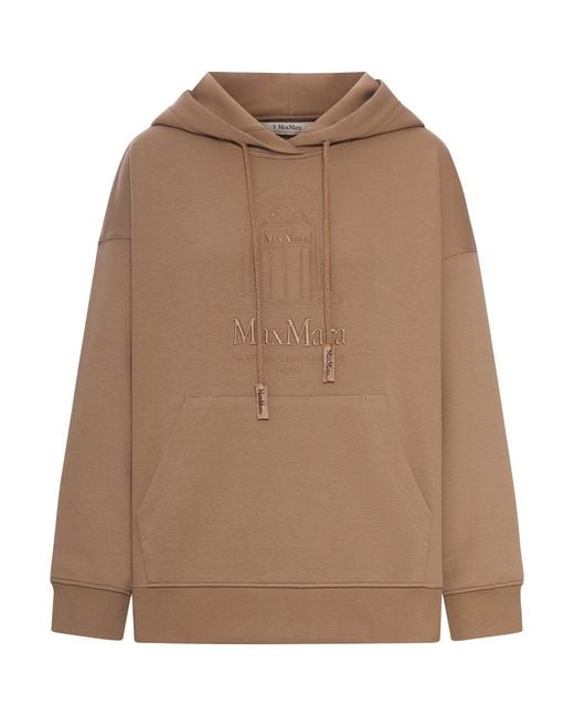 Max Mara Brown Technical Cotton Jersey Sweatshirt