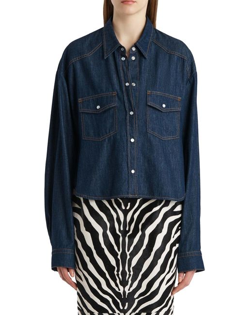 Khaite Blue Grenon Top