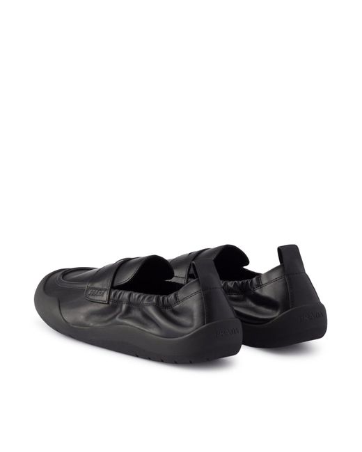 Prada Black Speedrock Leather Loafers for men