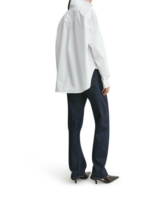 Camicia monogram a righie di Totême  in White