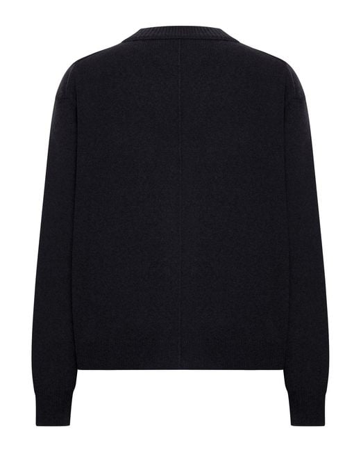 Roberto Collina Black Wool Cardigan With Contrast Stitching for men