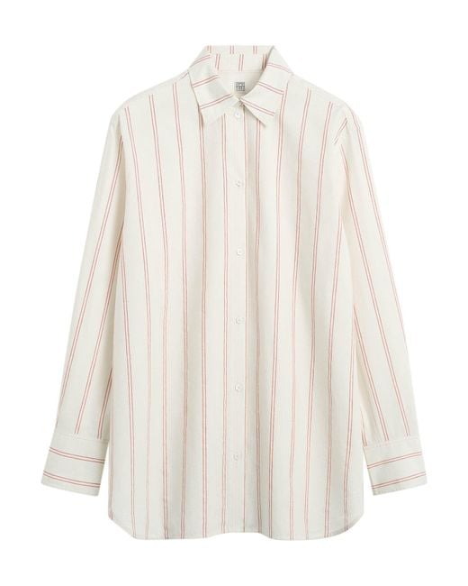 Camicia oversize a righe di Totême  in White
