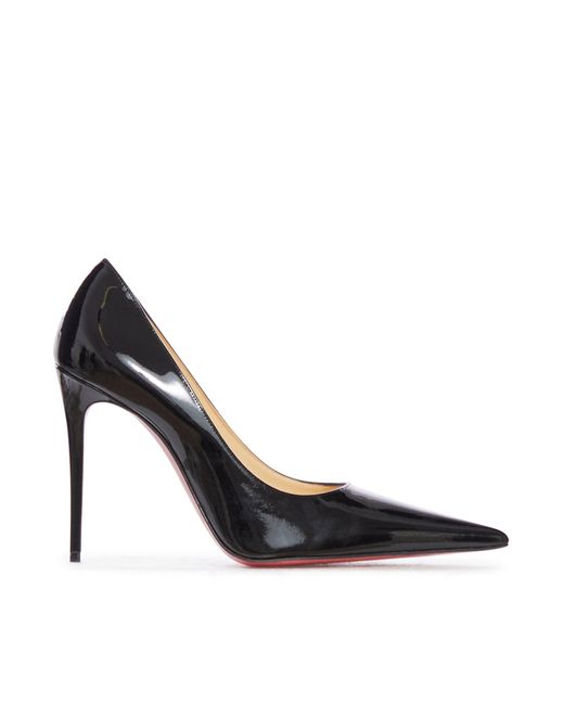 Christian Louboutin Black Kate Max 100 Patent Leather Decollete