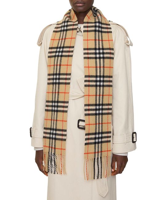 Burberry Metallic Check Cashmere Scarf