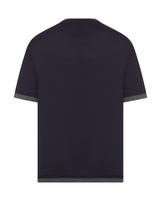 T-Shirt Doppio Layer di Prada in Blue da Uomo