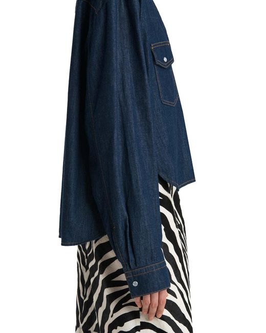 Khaite Blue Grenon Top